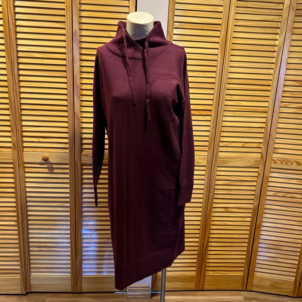 Banana Republic Tall Burgundy, Soft Sweater Dress Small